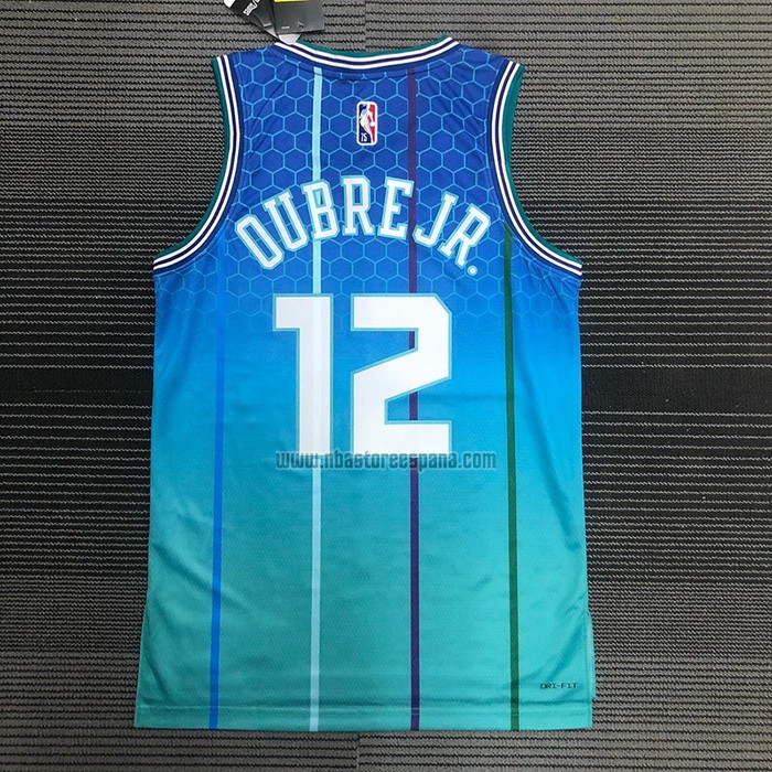 Camiseta Charlotte Hornets Kelly Oubre JR. NO 12 Ciudad 2021-22 Azul